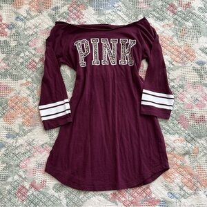 Pink Maroon Off-Shoulder top